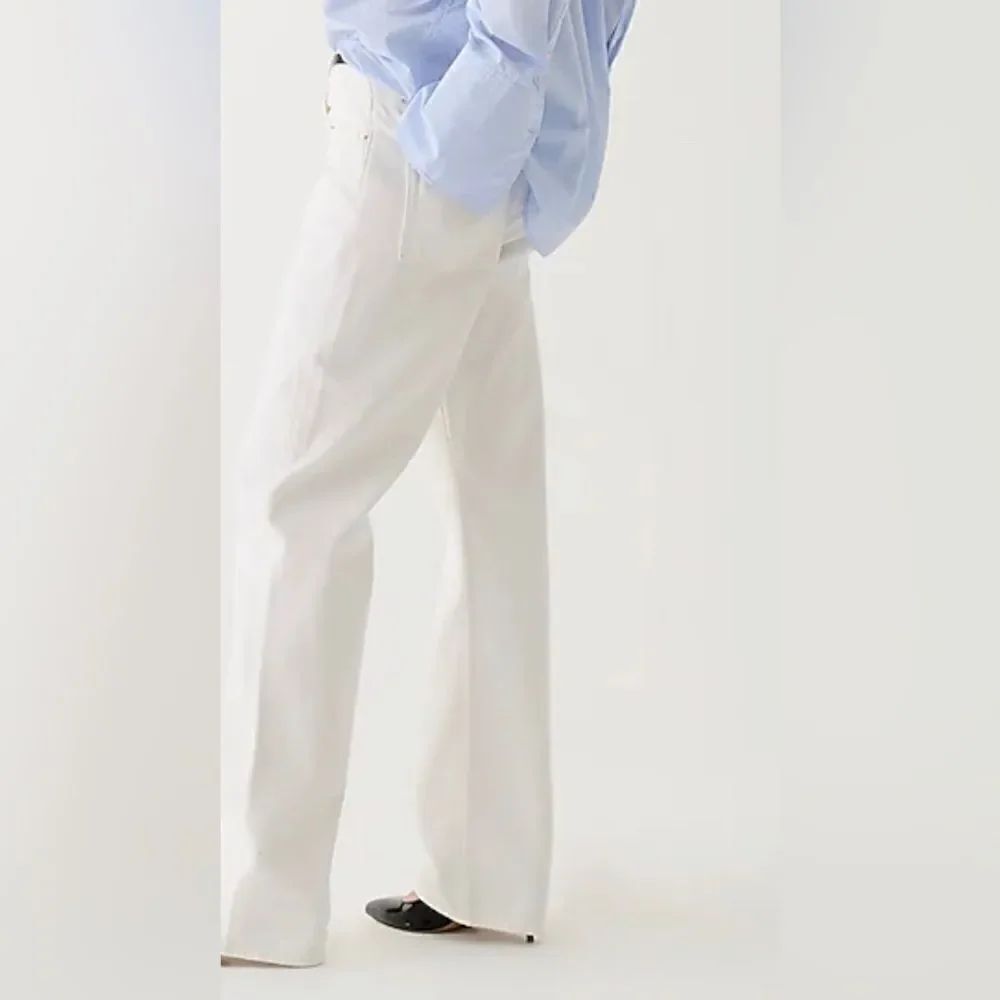 J.Crew Point Sur loose straight jean in white NWT Size 34